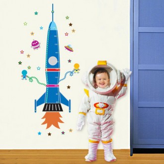 Rocket Growth Chart Wall Sticker